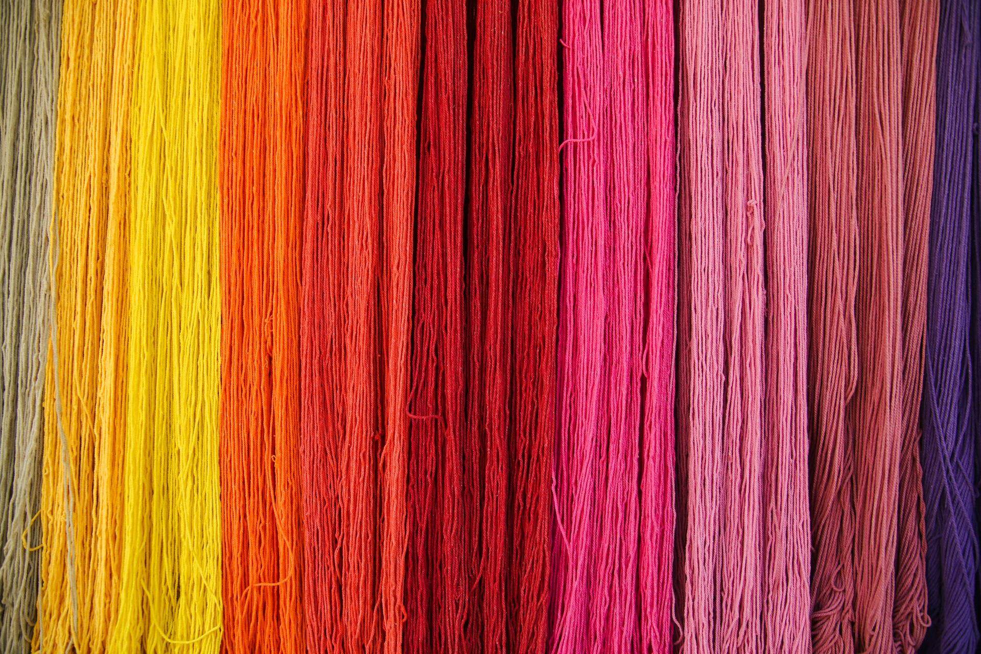 dyed coloured yarns